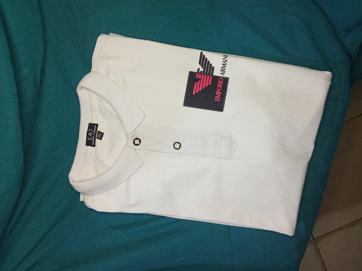 Polo blanc EA7 Emporio