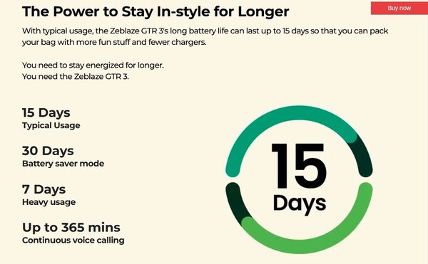 Zeblaze GTS 3 waterproof Smartwatch