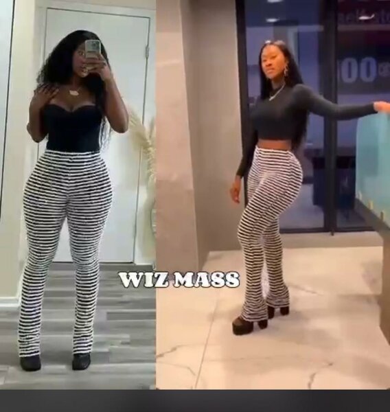 Pantalon à rayures glamour