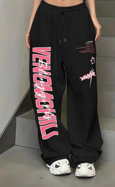 Pantalon VENOMACKER noir imprimé