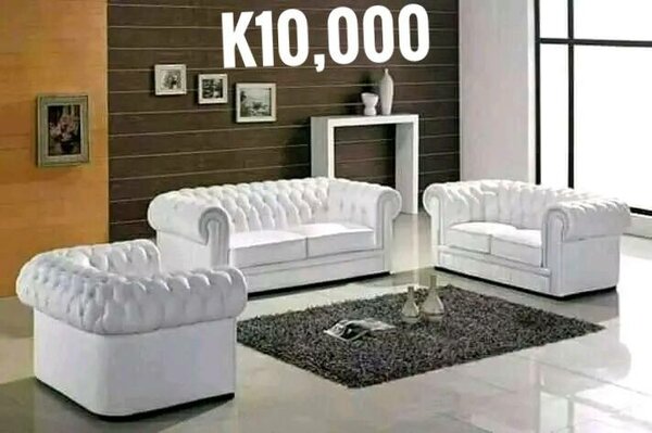 A set of beautiful and soft home furniture white