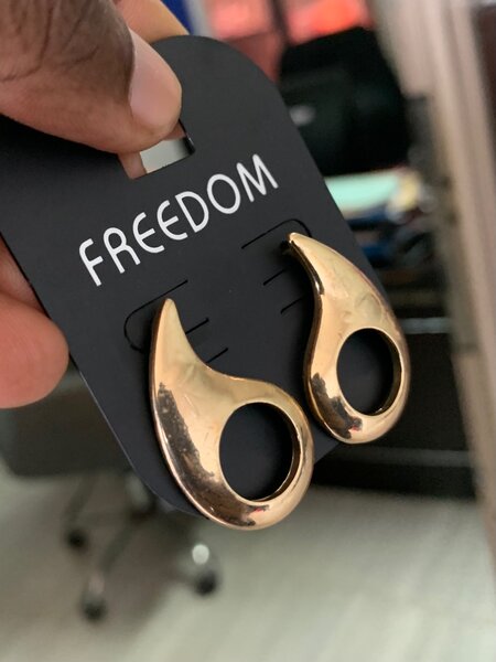 Gold Abstract Earring