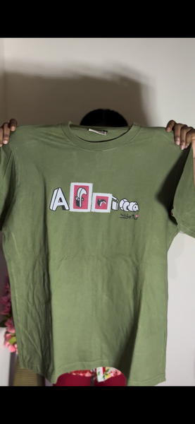 T-shirt vert imprimé