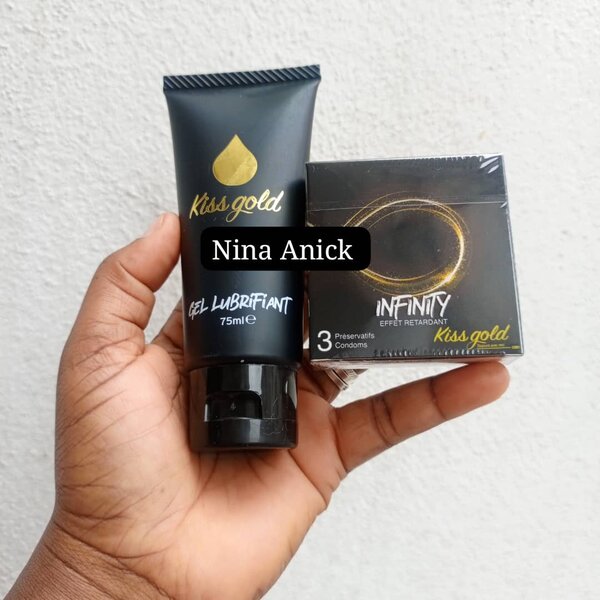 Lubrifiant et Préservatifs Kiss Gold