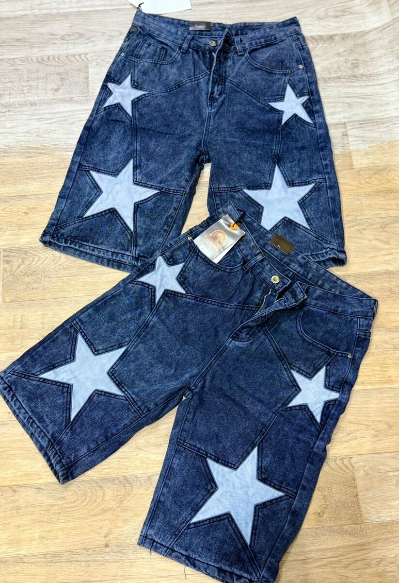 Shorts en jean imprimé tendance