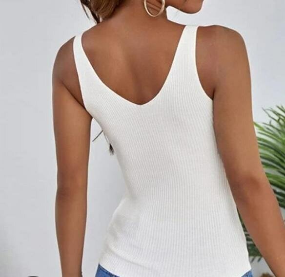 Débardeur Blanc Sans Manches