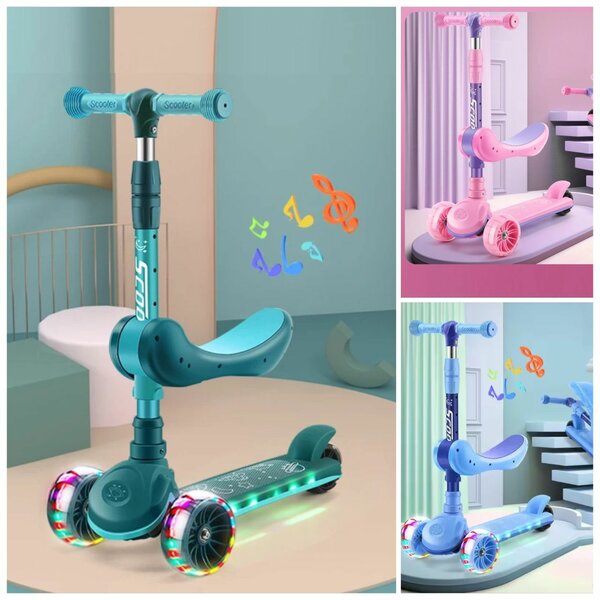 Trottinette Enfant Évolutive LED