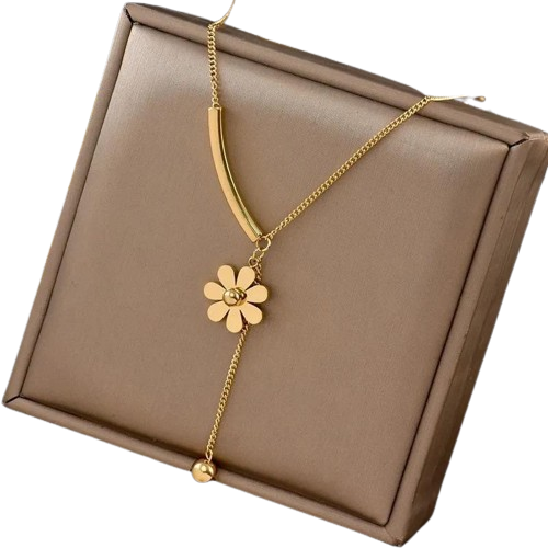 Collier fleurs avec coffret