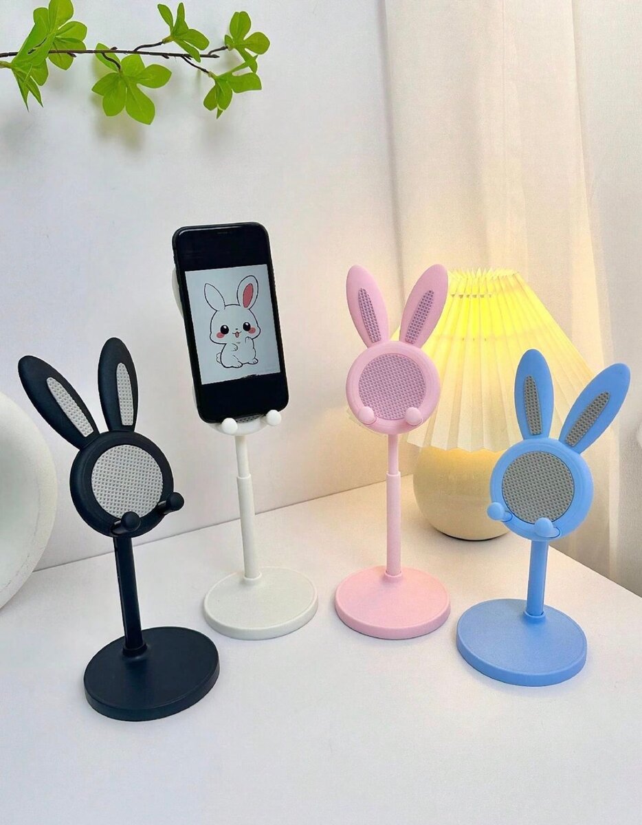 Support telephone lapin ventilateur
