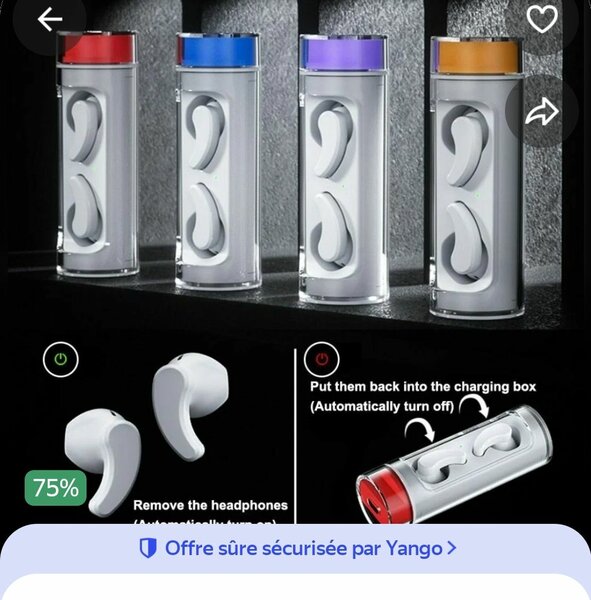 Écouteurs sans fil Bluetooth