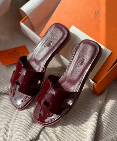 Mules Hermes Marron
