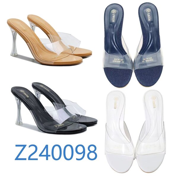 Chaussures demi talons transparent