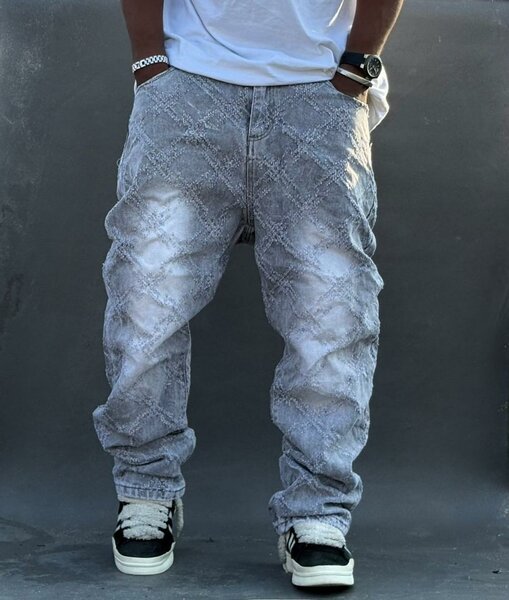 Jean décontracté gris homme