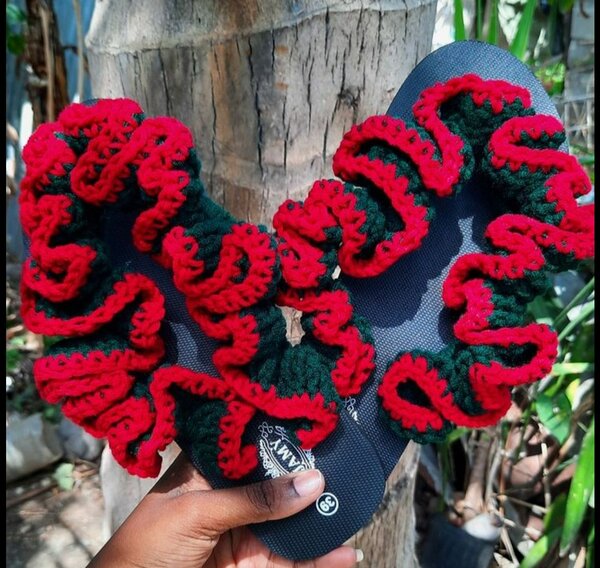 Tongs Crochet Colorées