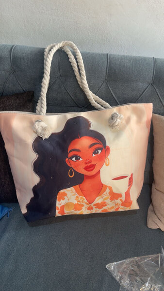 Sac cabas en toile imprimée