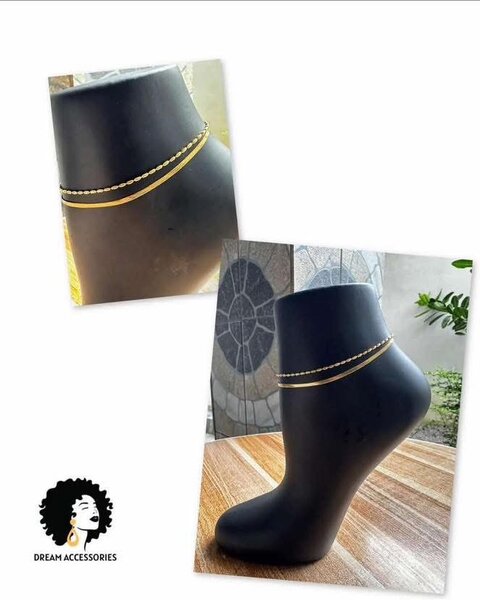 Bracelet Cheville Doré Élégant