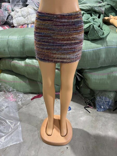 Jupe Mini Tricotée Colorée