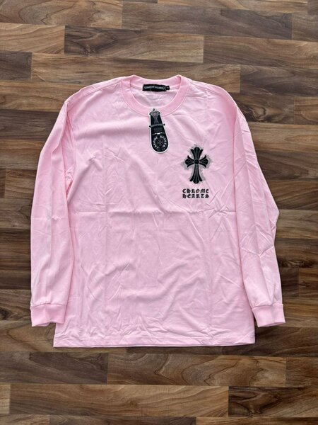 T-shirt manches longues rose