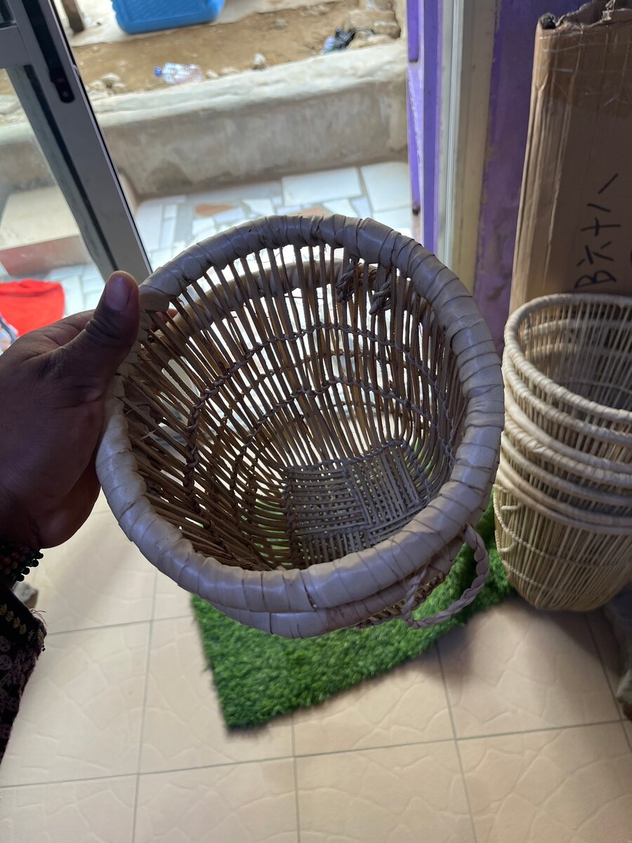 Panier en osier fait main