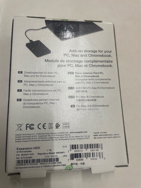 Disque dur externe Seagate 1 To
