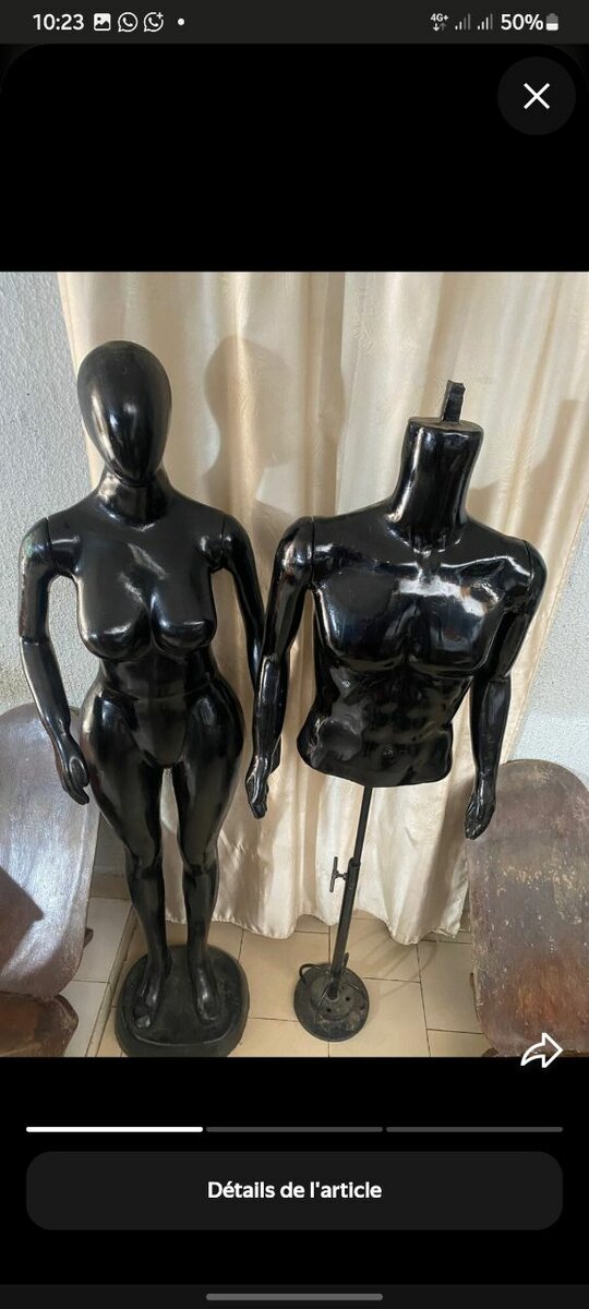 Mannequins élégants noirs & dorés