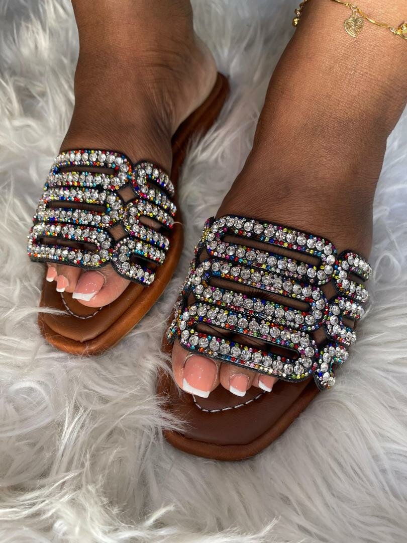 Mules à strass pour femmes