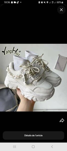 Baskets Chunky Blanche Femme