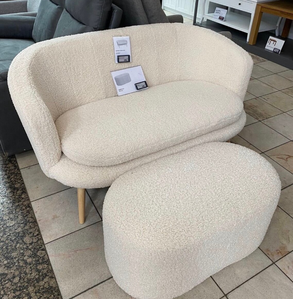 Fauteuil moderne en tissu couleur beige
