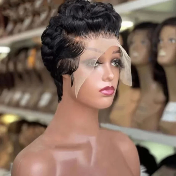 Perruque synthétique avec dentelle