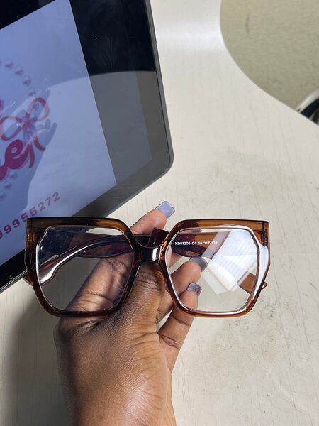 Lunettes de soleil carrées marron pour femme