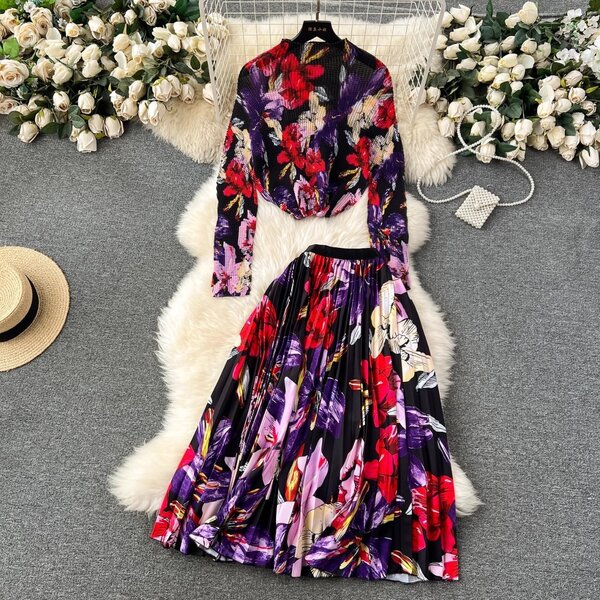 Floral skirt and top