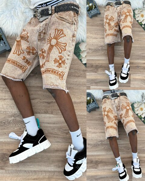 Shorts en jean imprimés