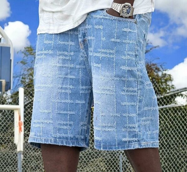 Shorts cargo en denim pour homme