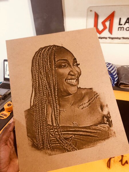 Encadrement photo au laser