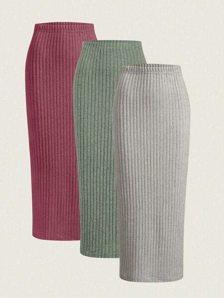 Jupes Longues Côtelées Femme