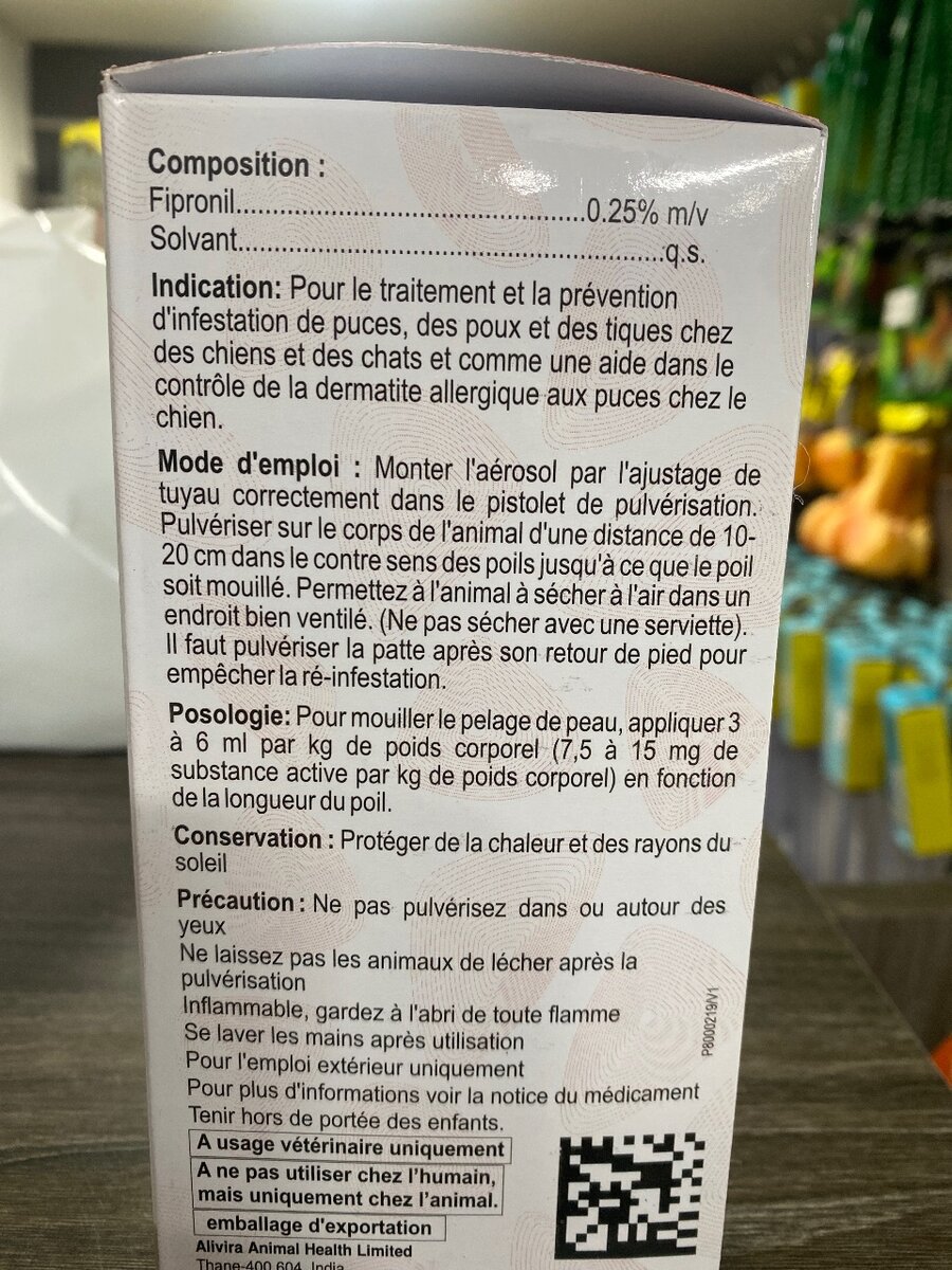 Spray anti-tique pour animaux