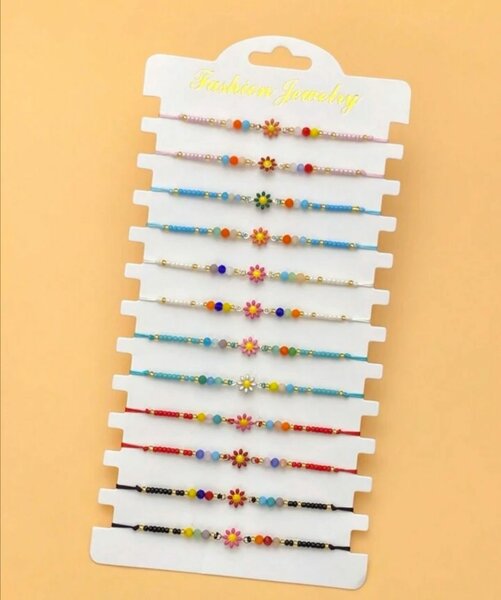 Bracelets en perles colorées