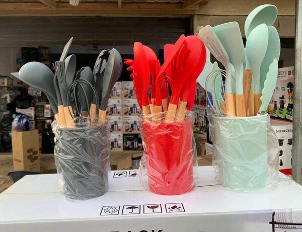 Silicone spoon set-green