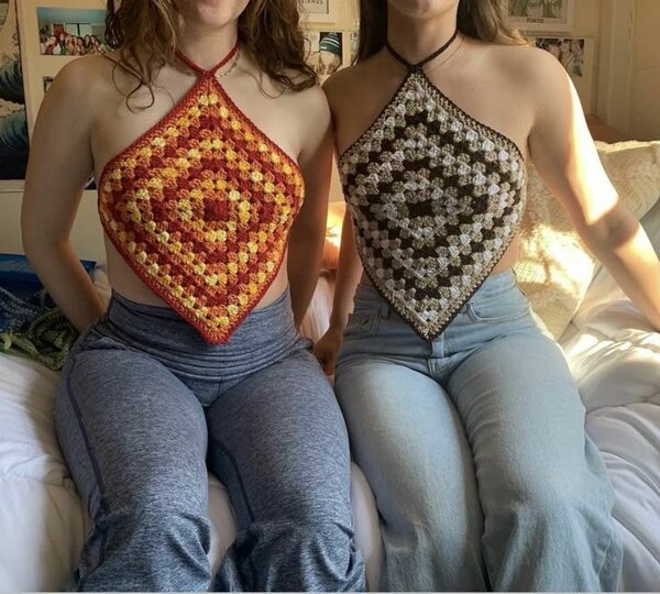 Top crochet tendance femme