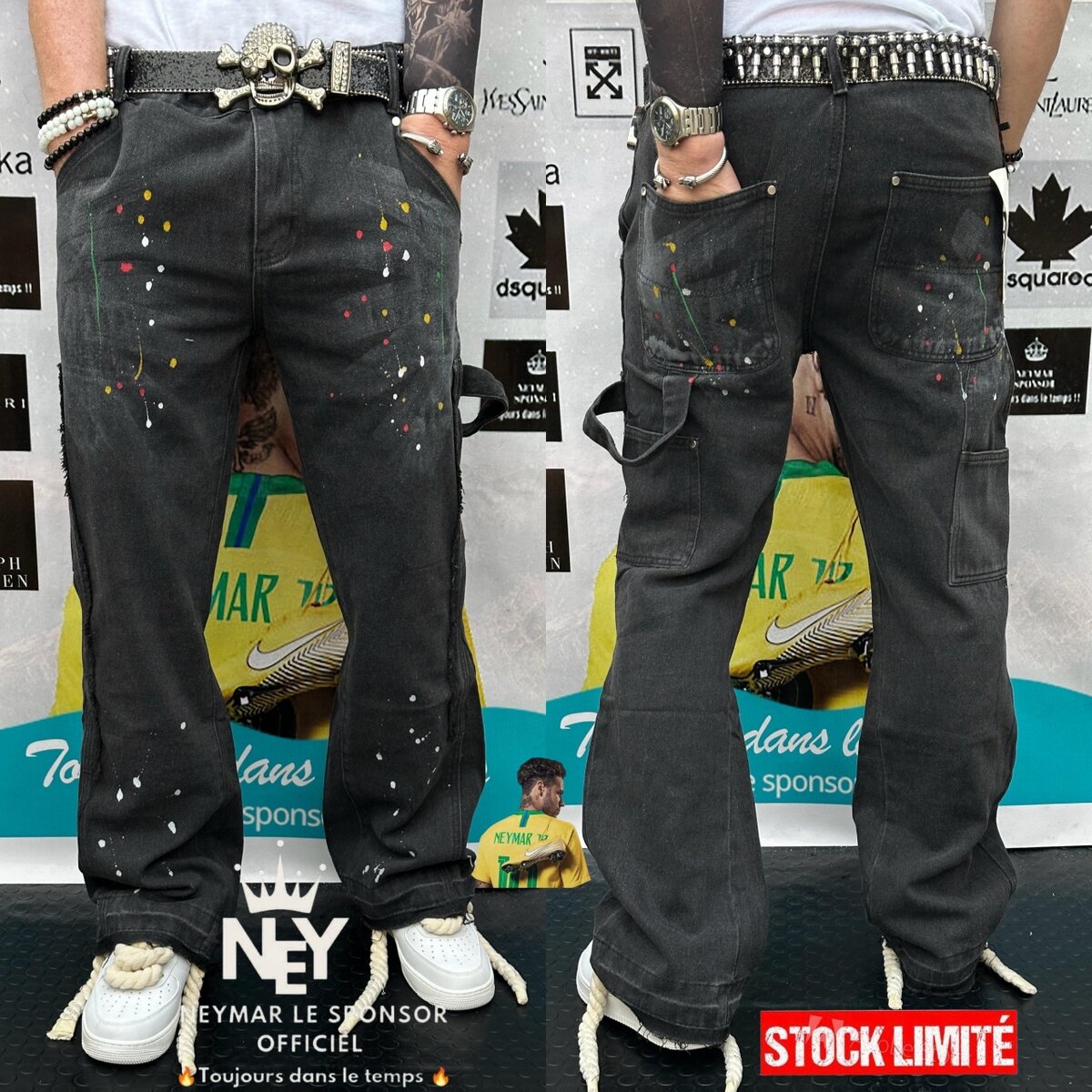 Jeans déchirés tendance homme