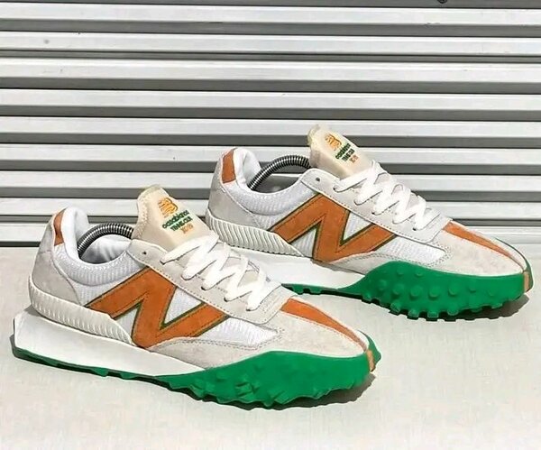 Baskets blanches et vertes