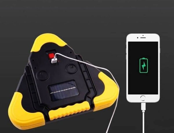 Triangle de signalisation+lampe rechargeable solaire+powerba
