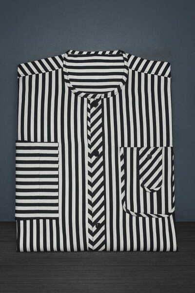 Tunique homme en lin col rond