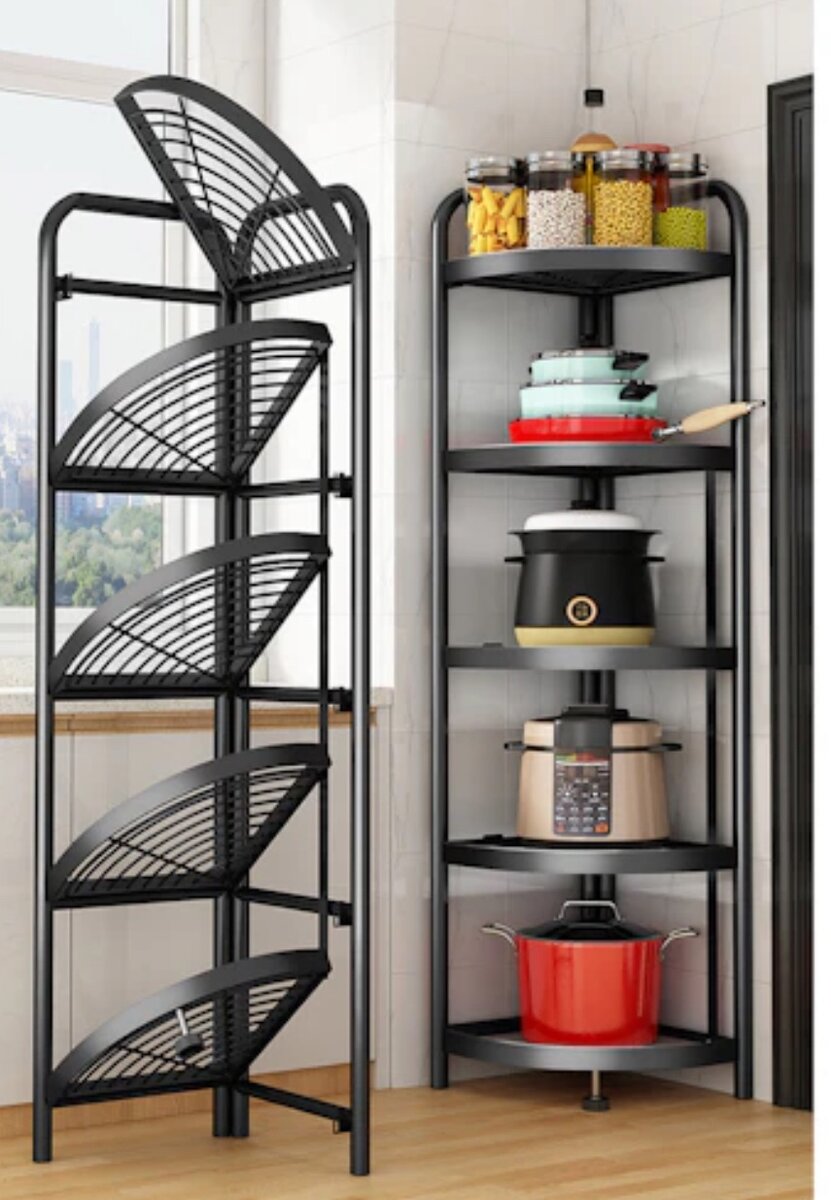 5-LAYERS MULTIPURPOSE METAL CORNER ORGANIZATION SHELVES