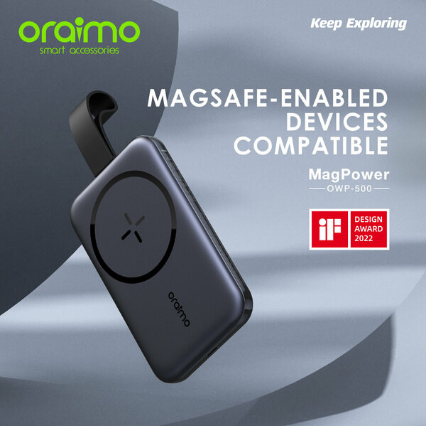 ORAIMO MAG POWER 5000 MAH Wireless Charge Power Bank