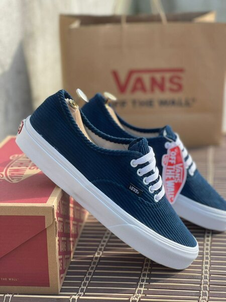 Vans velour bleu