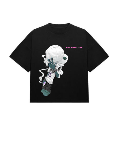 T-shirt graphique noir tendance