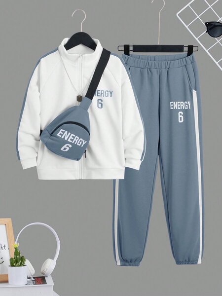 Comfortable casual letter printed long sleeve jacket