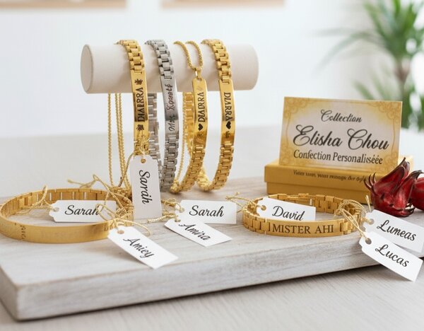 Bracelets personnalisés en or