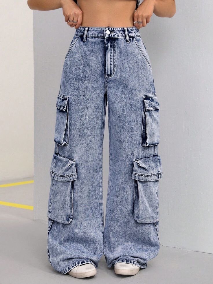 Jean cargo tendance pour femmes